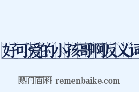 好可爱的小孩哥啊反义词是什么意思的图片